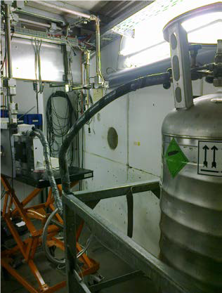Temperature Radiation Test of High Voltage Optocouplers Proton radiation set-up