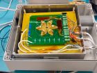 Radiation testing board with six HV optocouplers