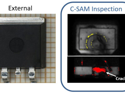 Crack detection within plastic packages